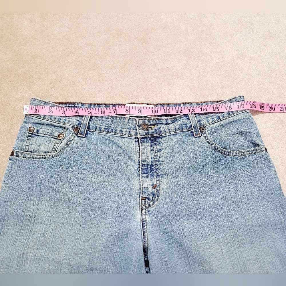 Levi Strauss Signature Mid Rise Straight Leg Jeans Women’s Size 14 Medium Stretc - Picture 6 of 12